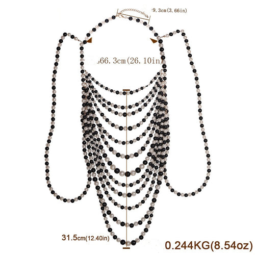 Multilayer Pearl Body Chain-Lybra Intimates -Accessories