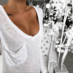 Long Sleeve Top Front Pocket Loose Tunic T-shirt - Lybra Intimates