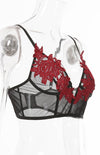 Rose Embroidered Bralettes-lybra-intimates-Bra,Bra & Thong,Bustier