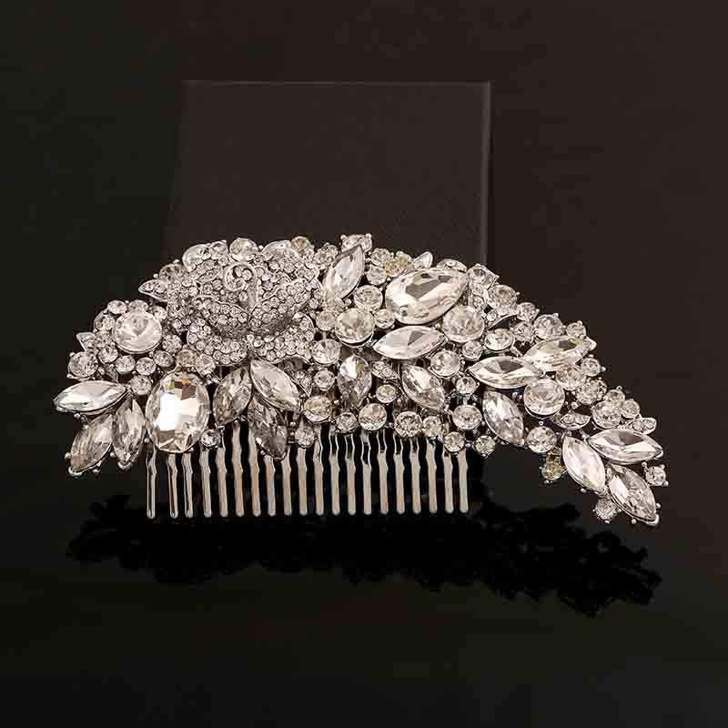 Crystal Bridal Hair Comb-Lybra Intimates -Accessories