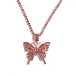 Fully Iced Out Crystal Pave Butterfly Pendant-Lybra Intimates -Accessories