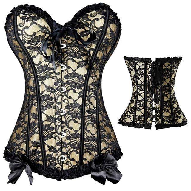 Gothic Lace Up Bustier-Lybra Intimates -Lingerie