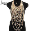 Extra Long Pearl Choker Necklace-Lybra Intimates -Accessories