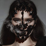 Rhinestone Full  Face Chain Mask-Lybra Intimates -Accessories